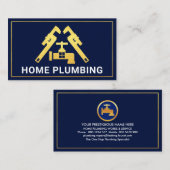 Carte De Visite Plomberie de robinet d'or (Devant / Derrière)