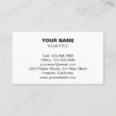 Carte De Visite Plomberie d'eau de plomberie de Handyman professio (Dos)