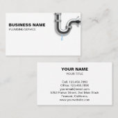 Carte De Visite Plomberie d'eau de plomberie de Handyman professio (Devant / Derrière)