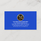 Carte De Visite Plomberie des couches d'eau bleu (Dos)