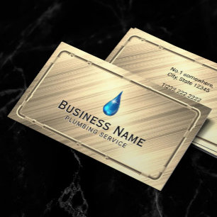 Carte De Visite Plomberie Faux Tuyaux métalliques Service de répar