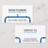Carte De Visite Plomberie Moderne, Couches De Drain, Plomberie (Devant / Derrière)