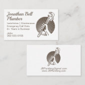 Carte De Visite Plomberie par clé de plomberie (Devant / Derrière)