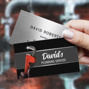 Carte De Visite Plomberie professionnelle de tuyauterie en plomber
