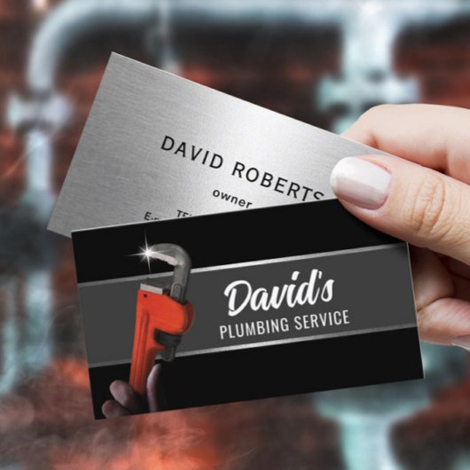 Carte De Visite Plomberie professionnelle de tuyauterie en plomber
