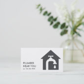 Carte De Visite Plomberie Simple (Debout devant)