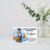 Carte De Visite Plombier (Debout devant)