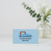Carte De Visite Plombier (Debout devant)