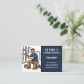 Carte De Visite Plombier (Debout devant)