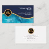 Carte De Visite Plombier clair calmant de vague (Devant / Derrière)