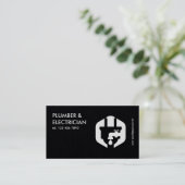 Carte De Visite Plombier & Électricien de Luxe (Debout devant)