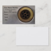 Carte De Visite Plombier haut de drain de fin d'évier de cuisine (Devant / Derrière)