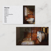Carte De Visite Plombier - L'heure du bain (Devant / Derrière)