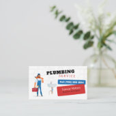 Carte De Visite plombier principal | Handy Man (Debout devant)