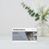 Carte De Visite plombier principal | Handy Man Silver (Debout devant)