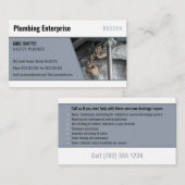 Carte De Visite plombier principal | Handy Man Silver (Devant / Derrière)