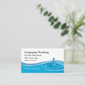 Carte De Visite Plombier simple (Debout devant)