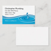 Carte De Visite Plombier simple (Devant / Derrière)