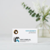 Carte De Visite Plombiers à la maison professionnels élégants (Debout devant)