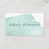 Carte De Visite Plongée de vert | Aquarelle moderne Emerald Jade (Devant)