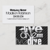 Carte De Visite Plongée ; Gris Noir & Sombre (Devant / Derrière)