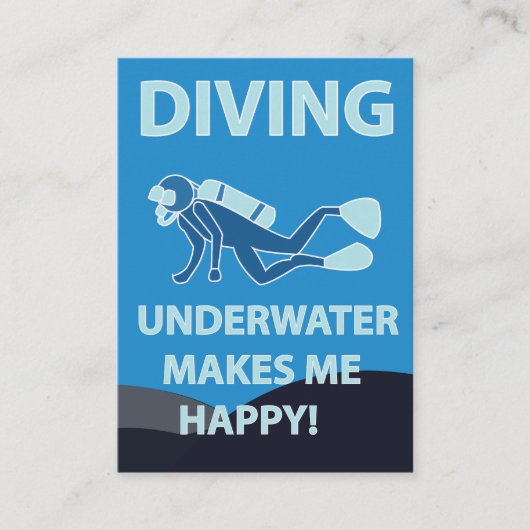 Carte De Visite Plongée Plongée Plongée sous-marine Plongée (Devant)