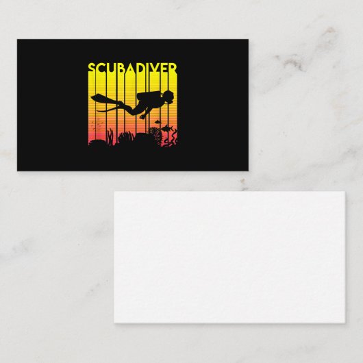 Carte De Visite Plongée Plongée Silhouette Plongée Plongée Plongée (Devant / Derrière)