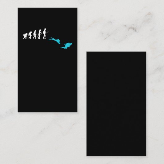 Carte De Visite Plongée Scuba Evolution Diver (Devant / Derrière)