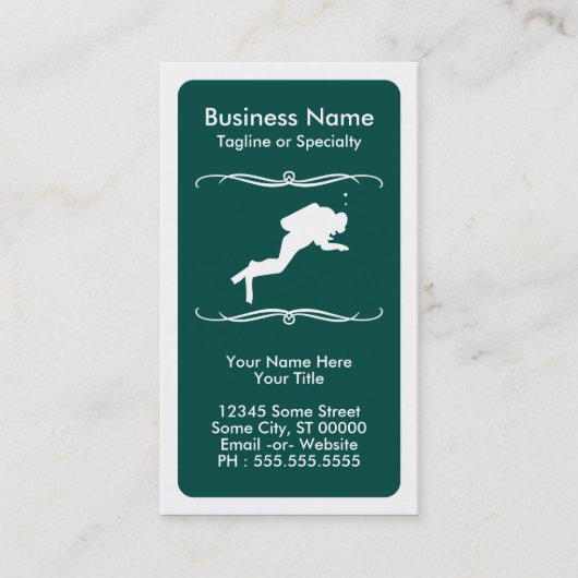 Carte De Visite plongée sous-marine (Devant)