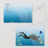 Carte De Visite Plongeur - potelé (Devant / Derrière)