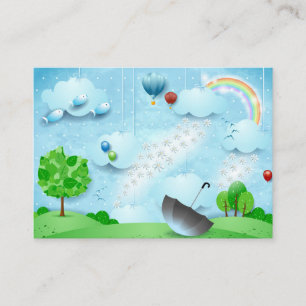 Carte De Visite Pluie de fleurs