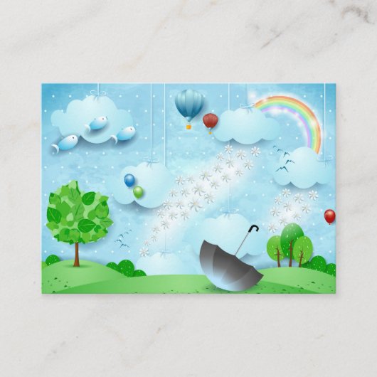 Carte De Visite Pluie de fleurs (Devant)