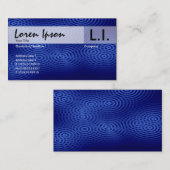 Carte De Visite Pluie électrique - bleu (Devant / Derrière)