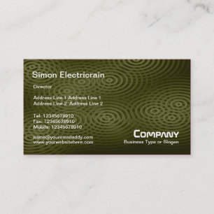 Carte De Visite Pluie Électrique (Simple) - Vert