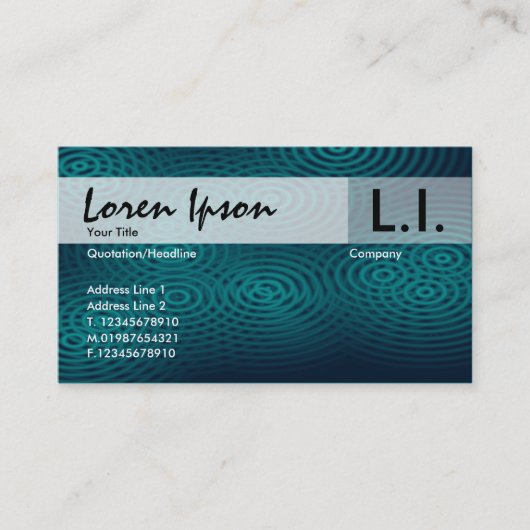 Carte De Visite Pluie électrique - vert (Devant)