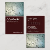 Carte De Visite Pluie sur ma fenêtre - Brown foncé (Devant / Derrière)