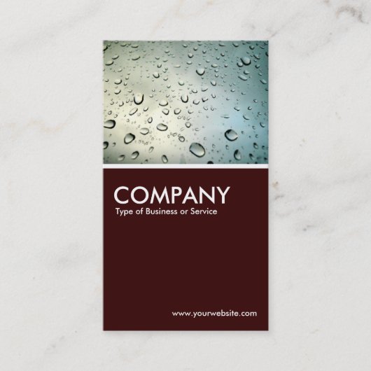 Carte De Visite Pluie sur ma fenêtre - Brown foncé (Devant)