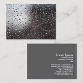 Carte De Visite Pluie sur une fenêtre (Devant / Derrière)