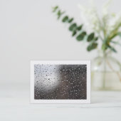 Carte De Visite Pluie sur une fenêtre (Bordé) (Debout devant)