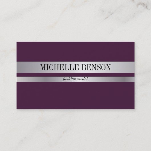 Carte De Visite Plum d'argent et de profondeur (Devant)