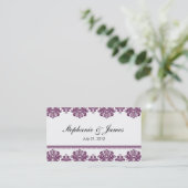Carte de visite Plum Mariage damassé (Debout devant)
