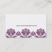 Carte de visite Plum Mariage damassé (Dos)