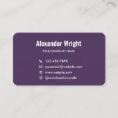 Carte de visite Plum Purple Logo Scan Code Contac (Devant)