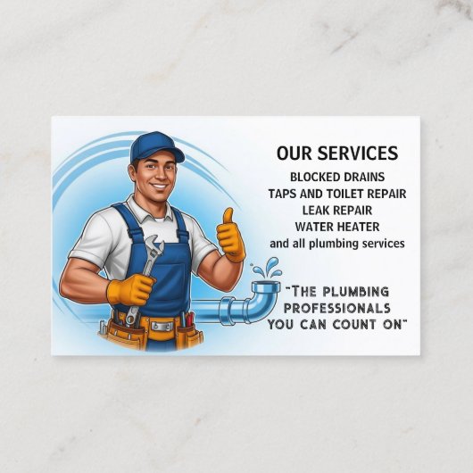 Carte De Visite Plumber  (Dos)
