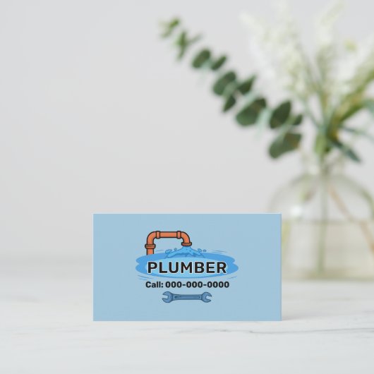 Carte De Visite Plumber (Debout devant)