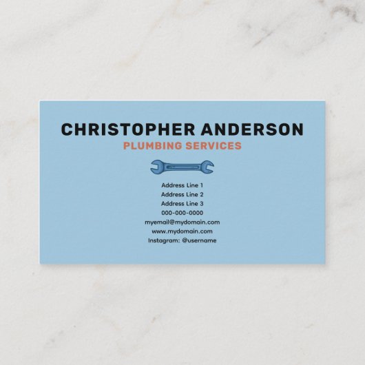 Carte De Visite Plumber (Dos)