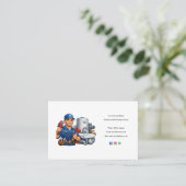 Carte De Visite Plumber Business Card Template – Professional Edit (Debout devant)