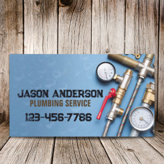 Carte De Visite Plumber de service de plomberie de tuyauterie Hand