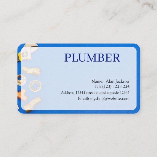 CARTE DE VISITE PLUMBER modifiable (Devant)