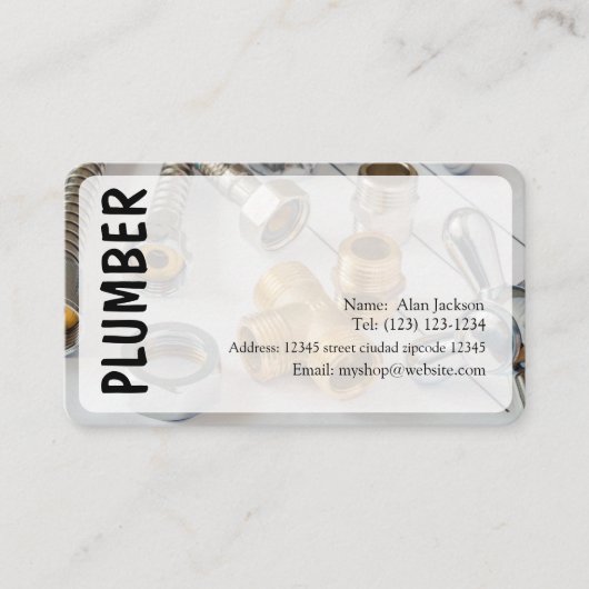 CARTE DE VISITE PLUMBER modifiable (Devant)